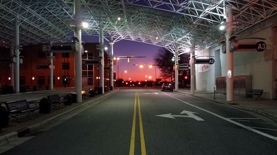 The Terminal at night